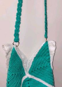 Crocheted Butterfly Crossbody Bag