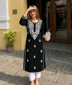 Elegant Black Chikankari Kurti | Daily & Casual We