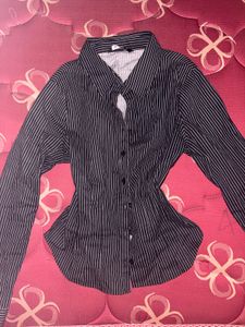 Classic Pinstripe Button-Up Shirt