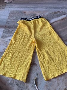 Yellow Wide Leg Palazzo Pants