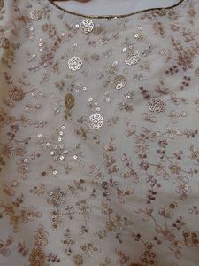 Size M Ateesa Sparkly Cream Ethnic Blouse