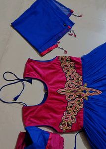 Blue Anarkali Kurta With Pant &amp; Dupatta💙