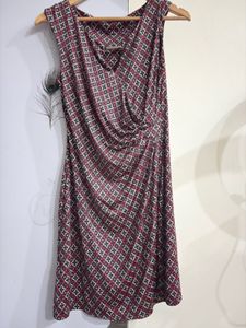 Patterned Sleeveless Dress
