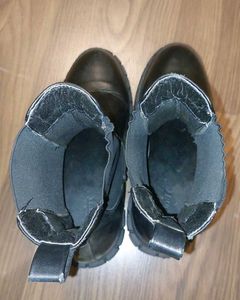 Black Chunky Sole Chelsea Boots