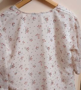 White Layered Floral Top