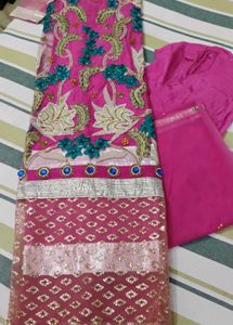 Pink Embroidered Kurta Set