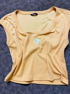 Cute Yellow Cropped Top