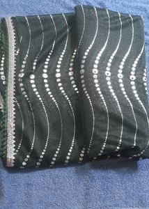 This is Dark Green With Silver Dots