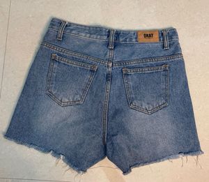 Distressed Denim Shorts