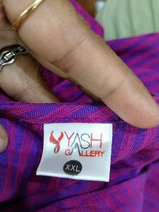 Pink And Purple Printed Round Neck Top (Women)