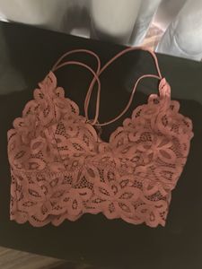 Lace Bralette in Rose color