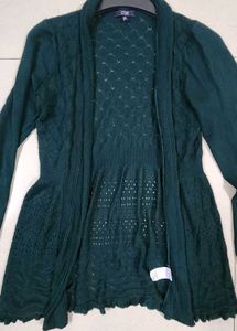 Bottle Green Mid Length Shrug