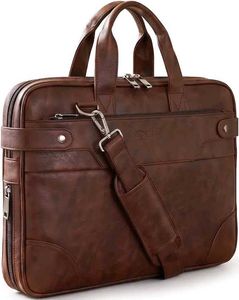 Classic Brown Leather Briefcase