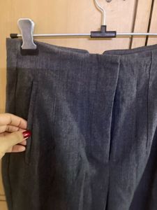 Zara High Waist Formal Trouser Dark Melange