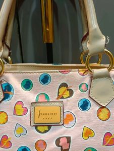 Cute Heart &amp; Dot Print Handbag