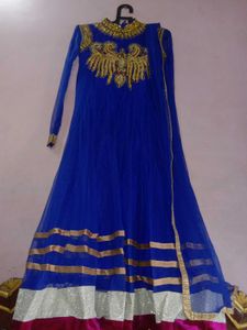 Royal Blue Anarkali Dress
