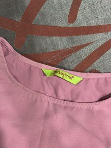 Pink Ruffle Sleeve Top