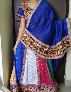 Multicolor Embroidered Lehenga Choli Set