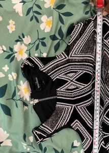 Embellished Black Bodycon