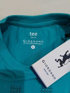 NWT Giordano Men's Teal Graphic Slim Fit T-Shirt (