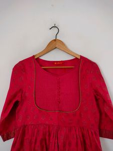 Rose Pink Printed Kurta (Women's)