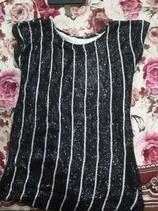 Striped Sequin Top