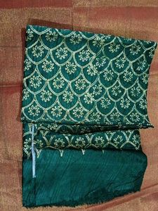 Embroidered blouse material .