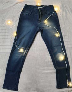 High Waisted Blue Denim Jeans