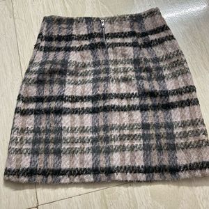 Plaid A-line Mini Skirt