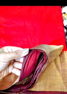 Red silk sarees with tailour stiched blouse