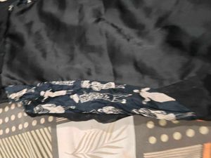 Unique Black Print Dress with Matching Bag free
