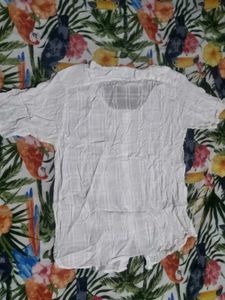 White Button-Down Top