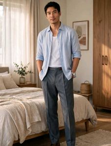 Men's Classic Light Blue Button-Down Shirt