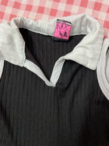 Stylish Black Ribbed Mini Dress