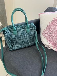 Turquoise Woven Bag