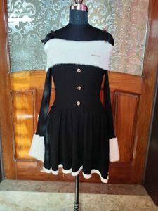 Chic Black & White Mini Dress