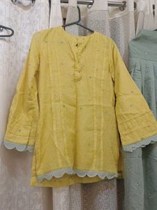 Yellow Kurta farshi set