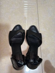Black Wedge Heels