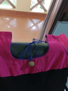 Stylish Black &amp; Pink Soch Anarkali