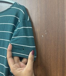 Cotton On Green Ribbed Dress | Size M