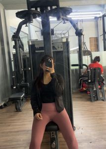 Comfortable Pink Athletic Leggings size-M
