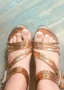 Gold Wedge Heels
