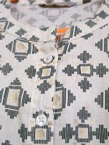 Geometric jamdani Print Kurta