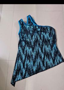 Sparkling One-Shoulder Sequin Top