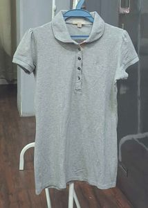 Grey Burberry Polo T-Shirt