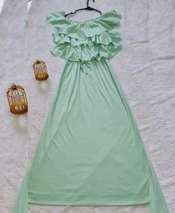Off Shoulder Ruffle Maxi Dress