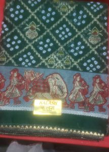 Elegant Green Bandhani Saree