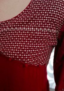 Elegant Maroon Embellished Ethnic dress