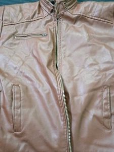 Men's Brown Faux Leather Jacket