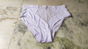 Women's White Lace Trim Briefs